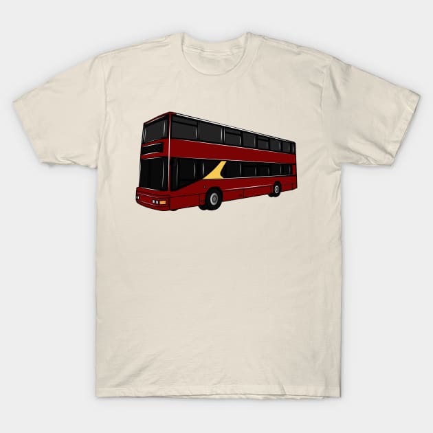 Double-decker bus cartoon illustration T-Shirt by Miss Cartoon